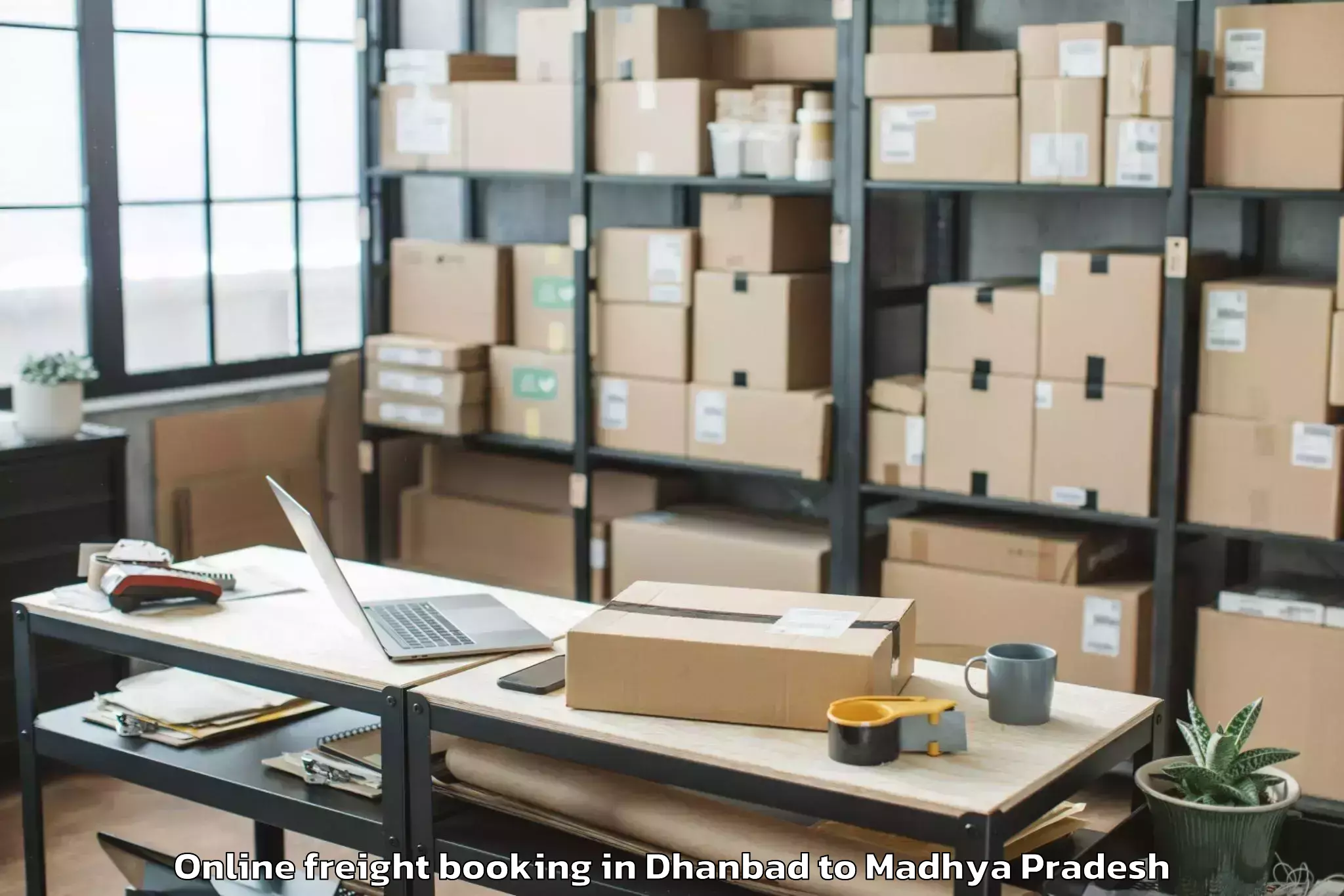 Discover Dhanbad to Abhilashi University Satna Online Freight Booking